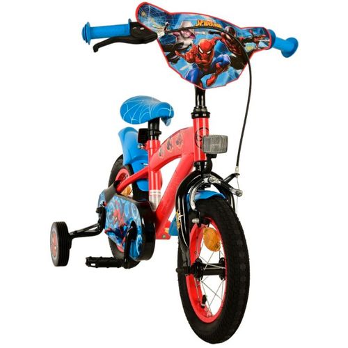Dječji bicikl Spider-Man 12" s pomoćnim kotačima crveni/plavi slika 10
