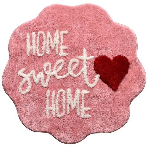 Colourful Cotton Akrilna kupaonska prostirka Home Sweet Home Pink slika 2