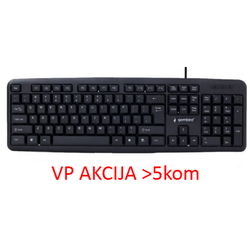 KB-U-103 ** Gembird Standardna tastatura US layout black USB A (303) slika 5