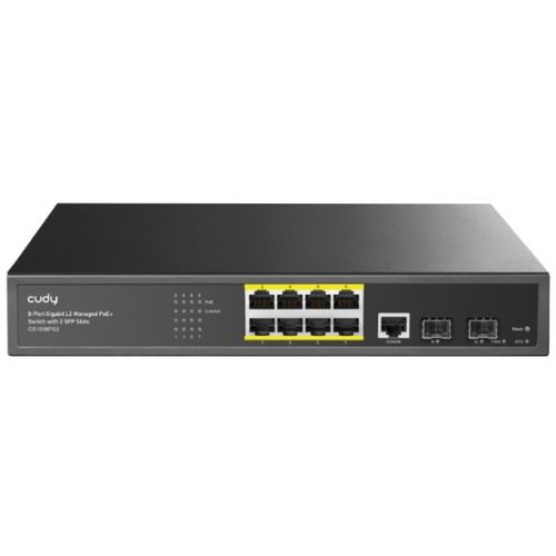 Cudy GS2008PS2 * 8-Port Layer 2 Managed Gigabit PoE+ Switch with 2 Gigabit SFP Slots, 120W (11999) slika 1