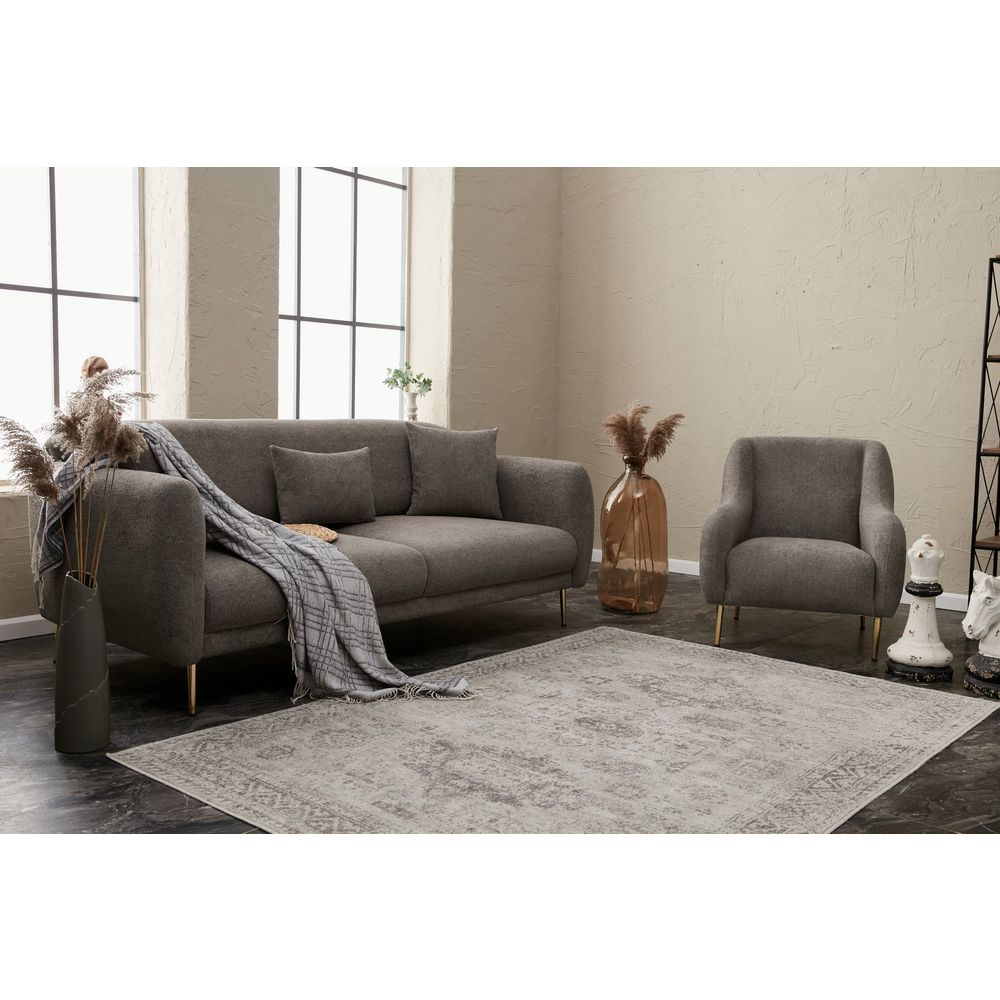 Simena - Siva Zlatna Sofa na Razvlačenje za 3 Osobe slika 4
