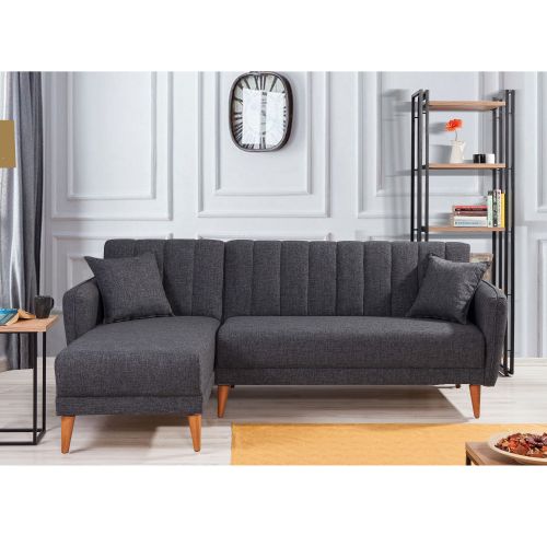 Atelier Del Sofa Aqua Köşe Levo-Tamno Siva Ugao Sofa-Krevet slika 2