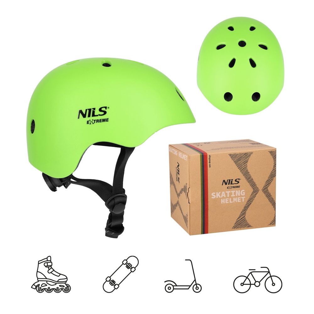 Mt301 zelena kaciga xs (48-52 cm) nils extreme slika 2