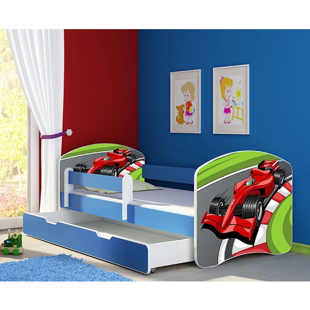ACMA Dječiji krevet Acma II sa ladicom Blue - 140x70cm - Dezen 06 slika 1