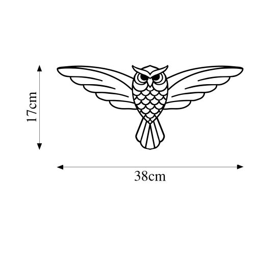 Wallity Metalna zidna dekoracija, Owl - 288 slika 6