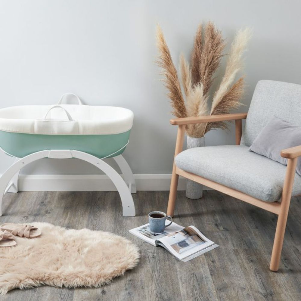 Shnuggle Dreami Moses košara sa stalkom i madracem - Eucalyptus slika 3