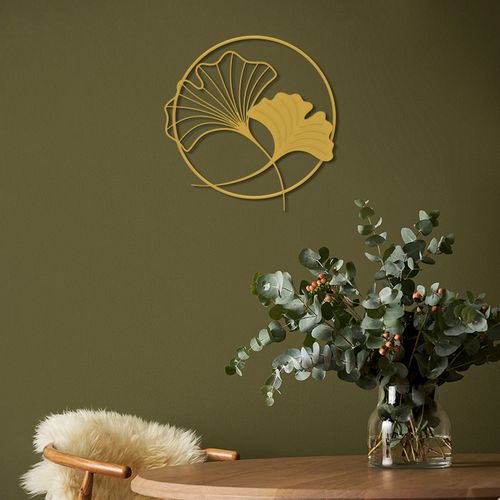 Wallity Metalna zidna dekoracija Ginkgo Leaf Metal Wall Art - APT620 slika 1