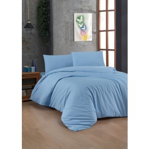 Light Blue Light Blue Ranforce Double Quilt Cover Set