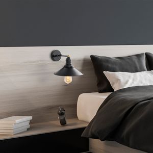 Konična - 12195 Crna Antikna Zidna Lampa