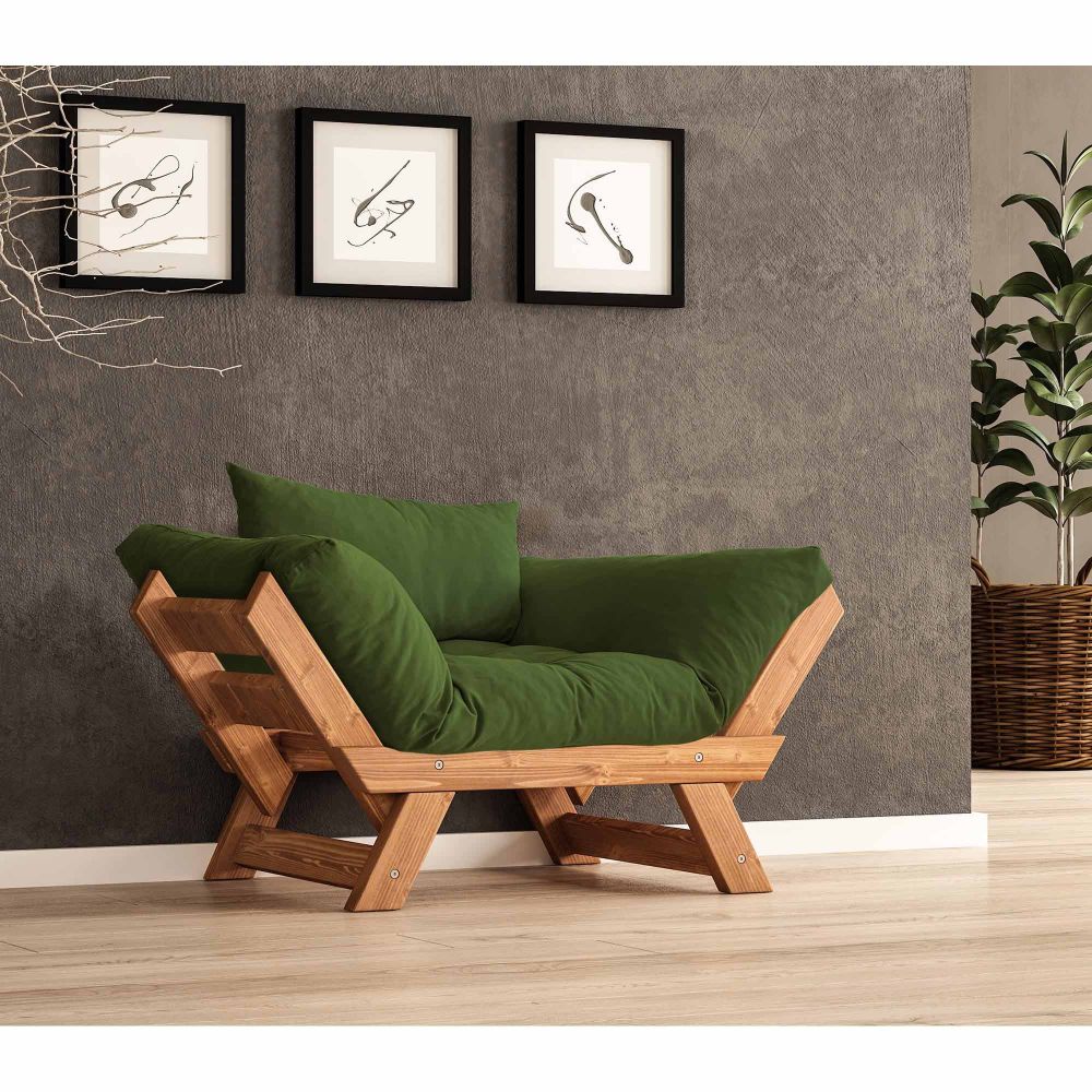 Jednosjedi kauč za baštu, CPT8160-140, boja: teak zelena slika 1