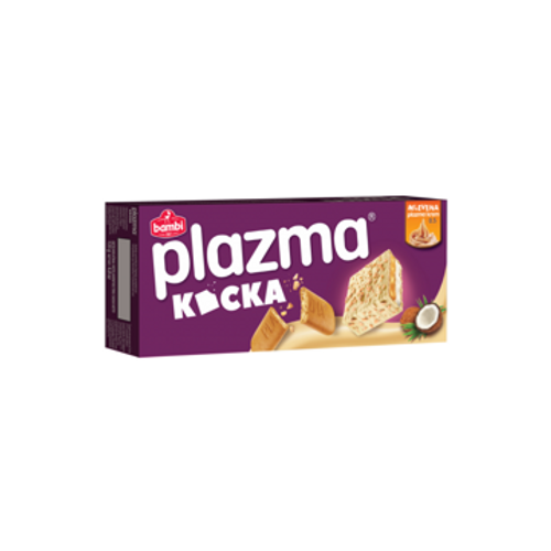 PLAZMA KOCKA PRELIVENA BELOM ČOKOLADOM  130 G slika 1