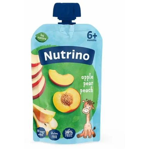 Nutrino pauč-jabuka,kruška,breskva 6+meseci, 100g slika 1