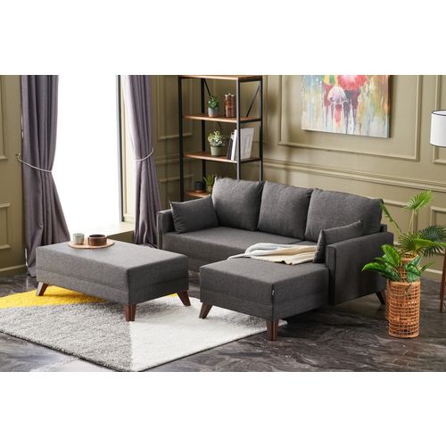 Atelier Del Sofa Kutna garnitura na razvlačenje, Antracit, Bella Mini Corner Sofa Right - Anthracite slika 2