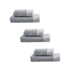 Le Telerie SET SPUGNA ELLY 3+3 GRIGIO