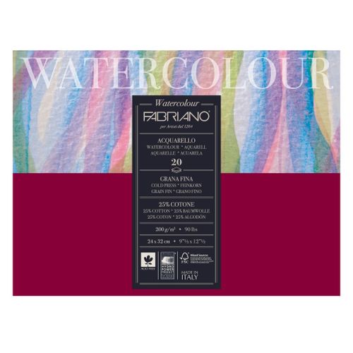 Blok FABRIANO Watercolor Gf 24X32 200G 20L 72612432 slika 2