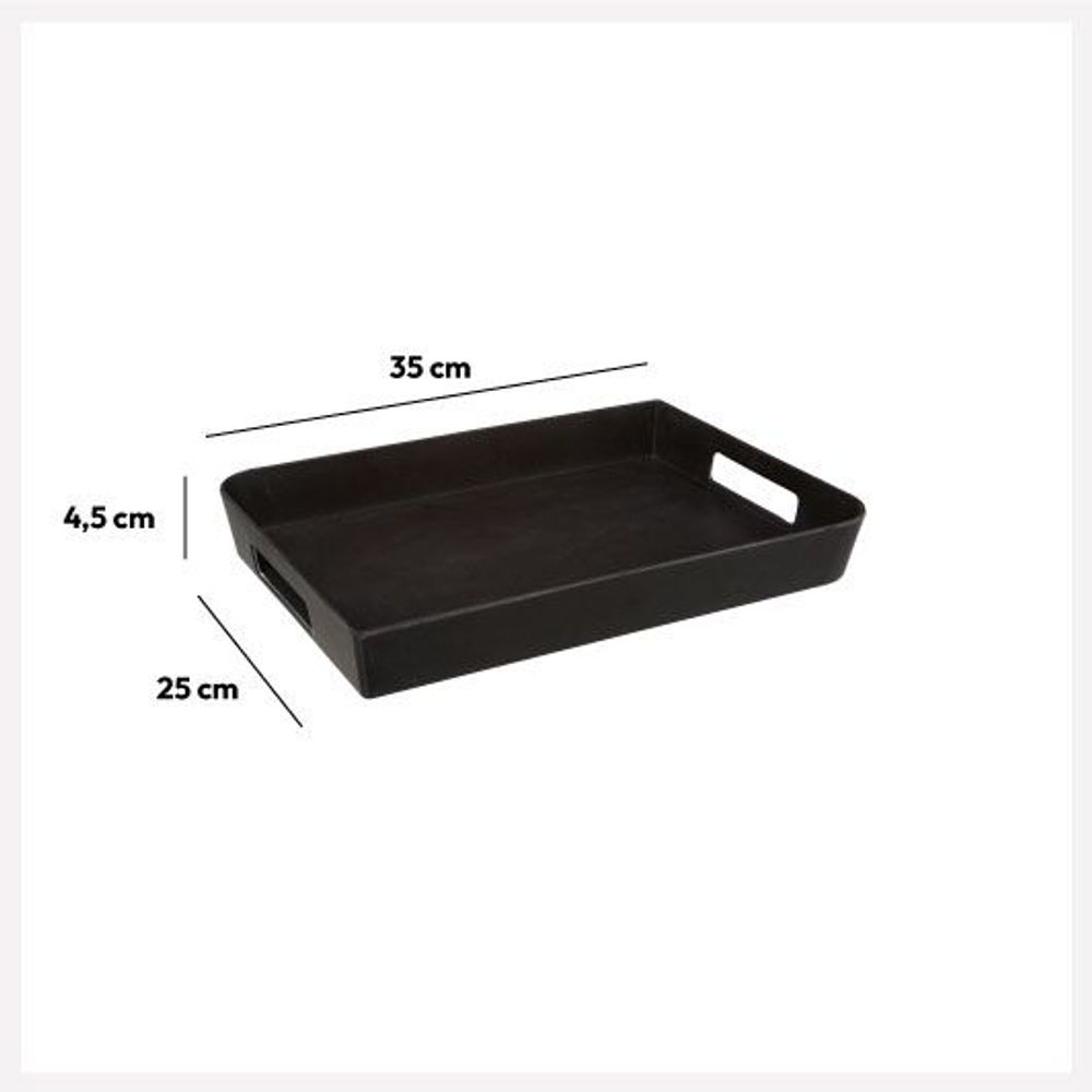 FIVE tacna MODERN - 35x25x4,5 cm - melamin - crna slika 2