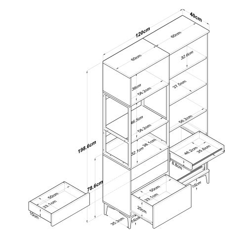 JE142 - 3106 White Multi Purpose Cabinet slika 13