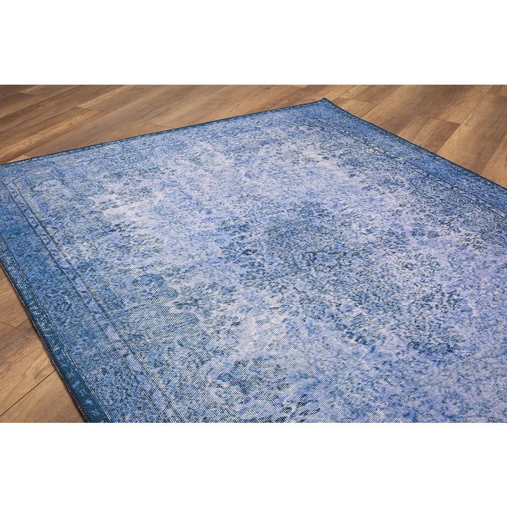 Tamno Plavi Višebojni Tepih Dorian Chenille - AL 157 (140 x 190 cm) slika 6