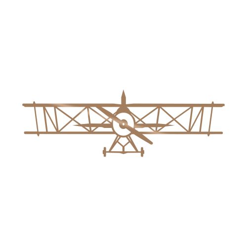 Wallity Metalna zidna dekoracija, Airplane - Copper slika 2