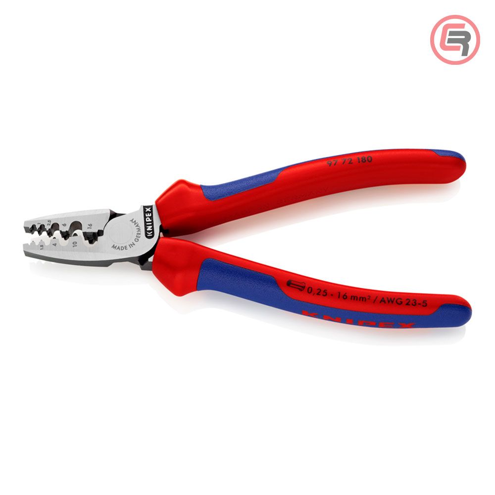 Knipex Kliješta Za Krimpanje - Stiskanje Završnih Čahura 0,25-16mm2 - 97 72 180 slika 2