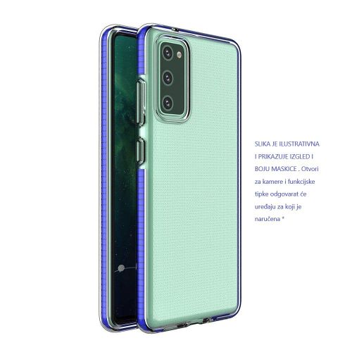 Spring Case prozirna zaštitna gel maska sa okvirom u boji za Samsung Galaxy A12 / Galaxy M12 slika 1