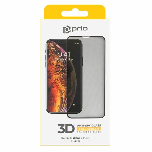 Prio 3D Anti-Spy kaljeno staklo za Samsung Galaxy A33 5G crno slika 2