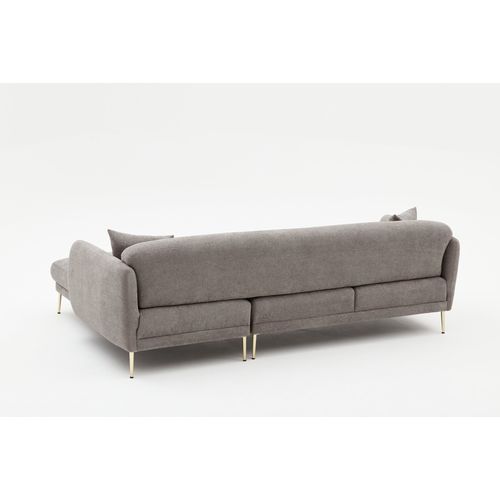 Atelier Del Sofa Kutna garnitura na razvlačenje, Sivo Zlato, Simena Right - Grey slika 9