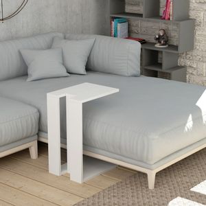 Muju - White White Side Table
