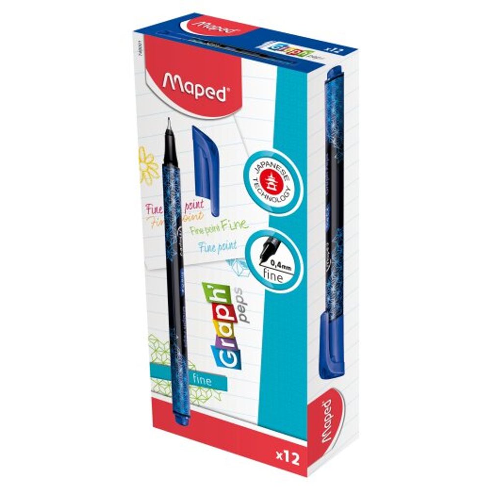 Maped Fineliner 0.4 mm plavi box DECO slika 1
