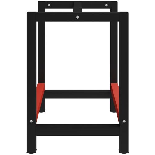 Okvir za radni stol metalni 80 x 57 x 79 cm crno-crveni slika 29