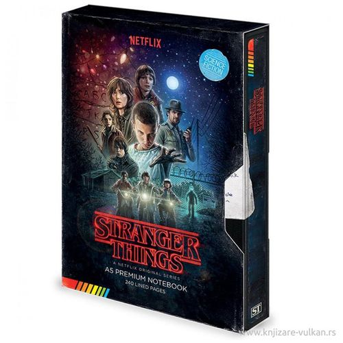 Stranger Things Premium Notebook A5 VHS (S1) slika 1