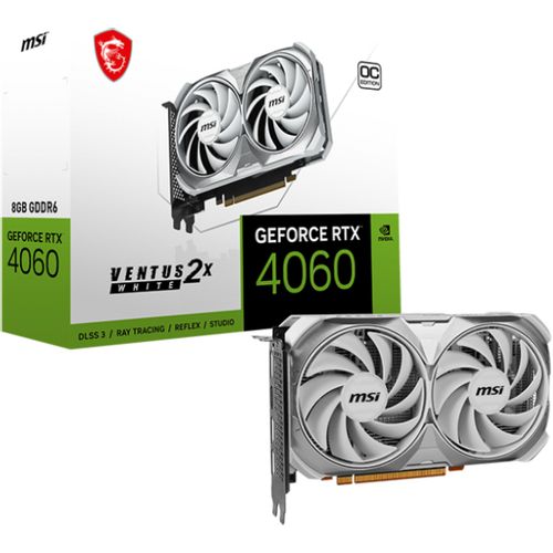 MSI nVidia GeForce RTX 4060 8GB 128bit RTX 4060 VENTUS 2X WHITE 8G OC grafička karta slika 1