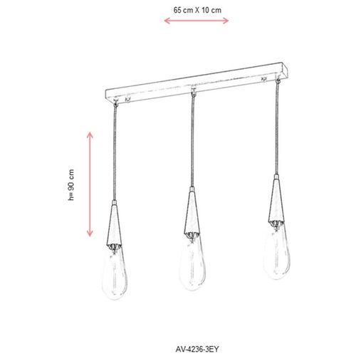 Luster Antiquation AV-4236-3EY slika 3