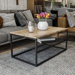 Asude - Pine Black Coffee Table