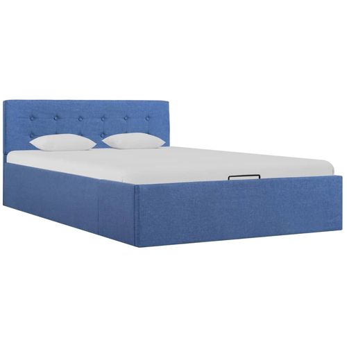 Hidraulični okvir za krevet od tkanine plavi 120 x 200 cm slika 1