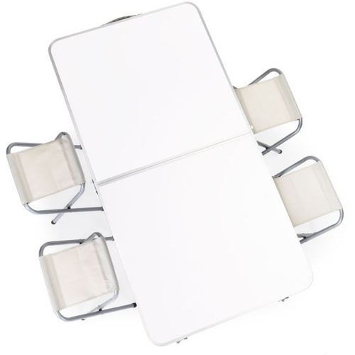 MODERN HOME Prijenosni set stol i stolice White slika 12