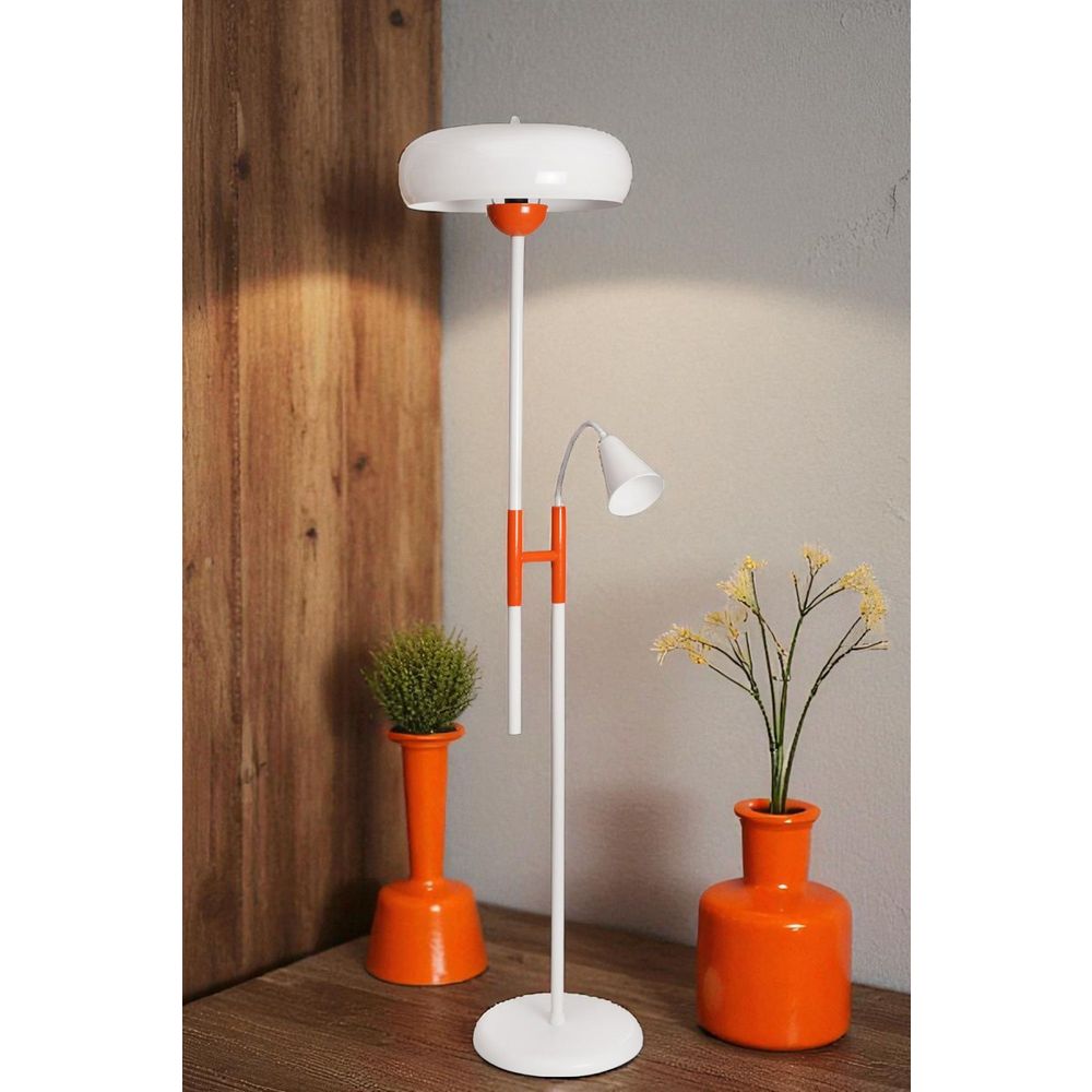 Opviq Podna lampa 794, bijela, narančasta slika 1