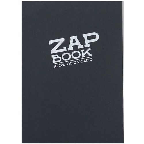 Clairefontaine Zap book A5 80gr 160L, crna boja, bjanko, 100% reciklirani papir slika 1