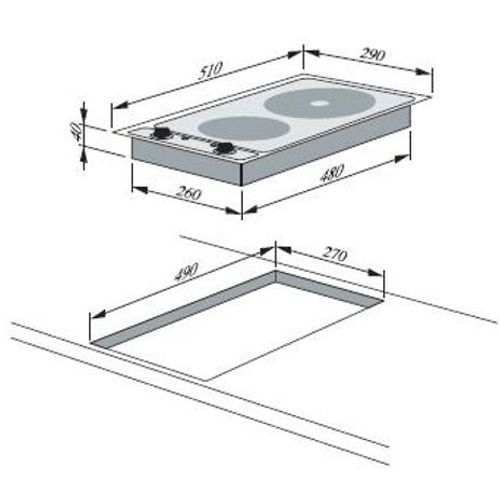 Amica ugradbena plinska ploča PG3510X slika 6