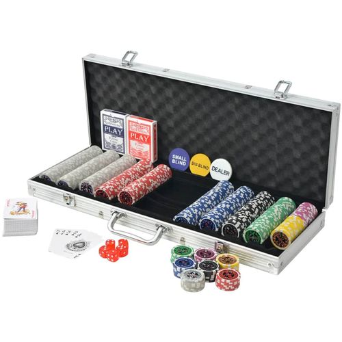 Set za Poker s 500 Laserskih Žetona Aluminijum slika 15