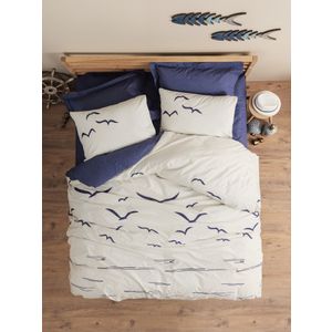 Ranforce single XXL pokrivač set (DE) Larum, tamnoplava i bijela