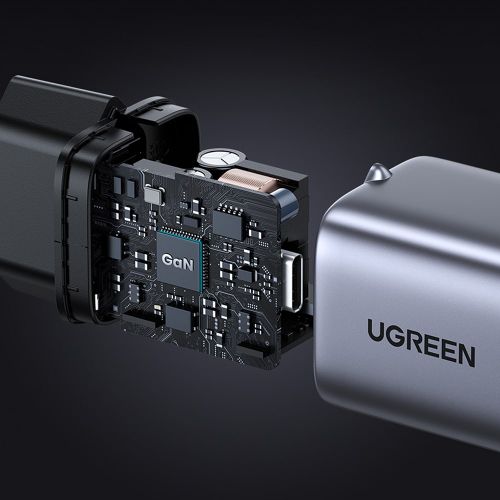 Ugreen - zidni punjač Nexode USB-C GaN brzo punjenje 30W + Type-C-Type-C 60W kabel- space sivi slika 3