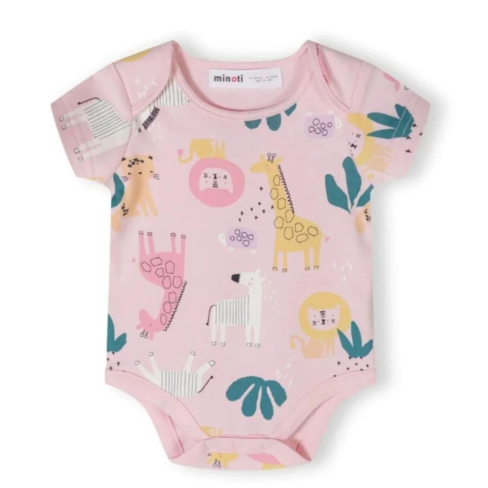 Minoti Bodi sa kratkim rukavima za bebe - Jungle, 0 mj - 2kom slika 2