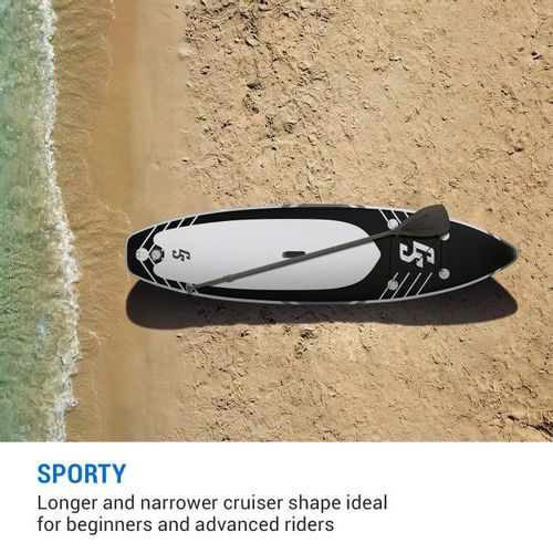 Capital Sports Lanikai Cruiser 10.8 daska za veslanje na napuhavanje, Crna slika 2