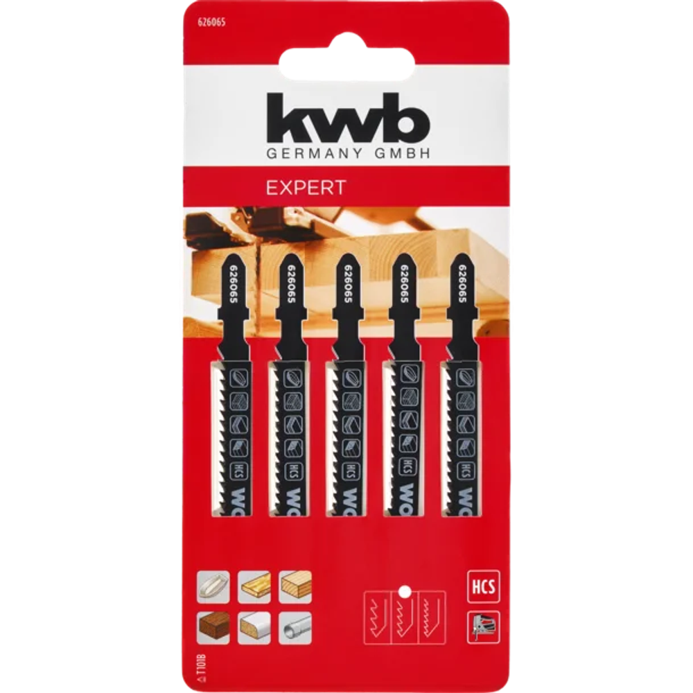 KWB list za ubodnu pilu l - 100 mm, fini, za tvrdo drvo, 5 kom slika 2