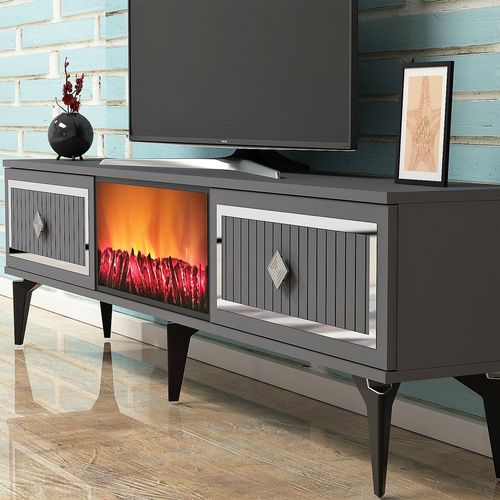 Flame Fireplace - Anthracite, Silver Anthracite
Silver TV Stand slika 4