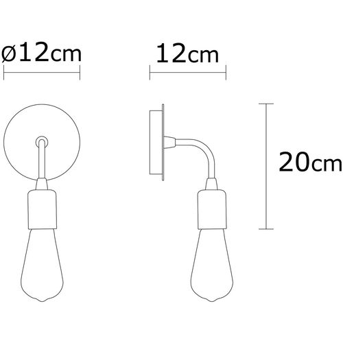 Opviq Zidna lampa HARPUT crna, metal, promjer 12 cm, visina 20 cm, E27 40 W, Harput - N-1322 slika 3