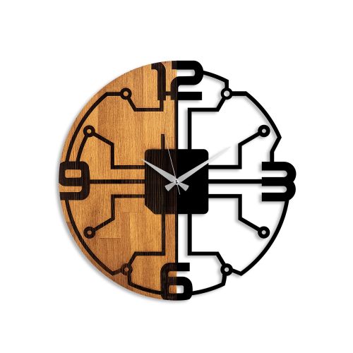 Wallity Ukrasni drveni zidni sat, Wooden Clock - 61 slika 5