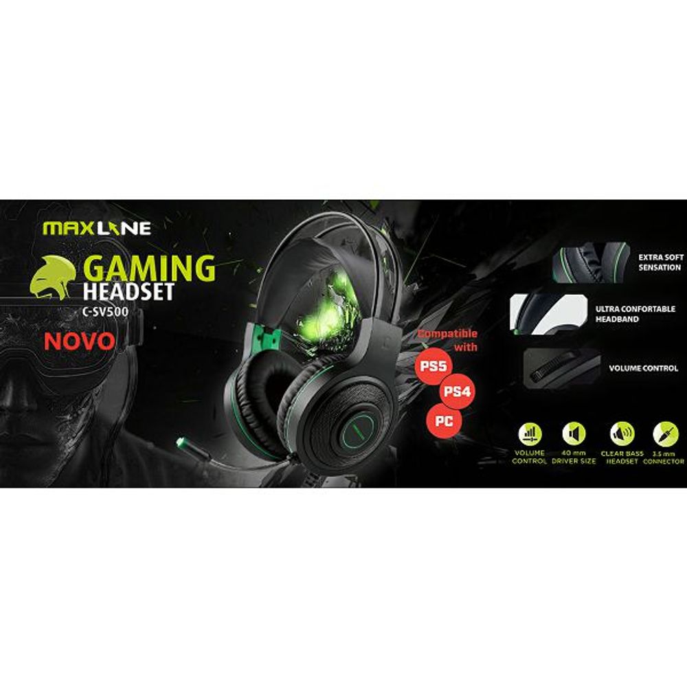 MAXLINE SLUŠALICE C-SV500 USB/3.5mm PC/PS4/PS5 MIC slika 2