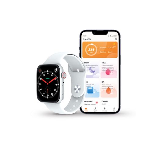 KSIX, smartwatch Urban 4, 2.15” IPS zakrivljeni zaslon, 5 dana aut., IP68,bijeli slika 1